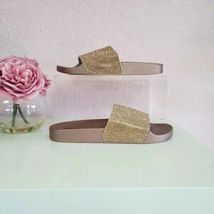 Rose Gold Rhinestone Flip Flop